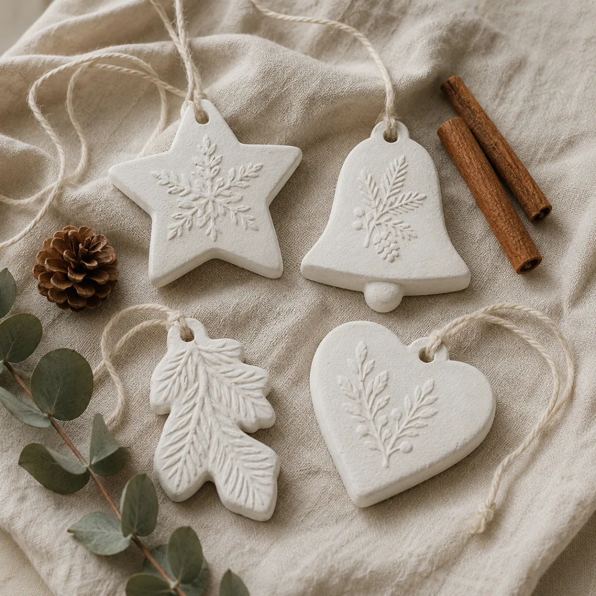 Christmas aroma stones with cinnamon and eucalyptus
